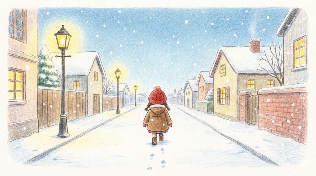 하얀 도로 위의 빛