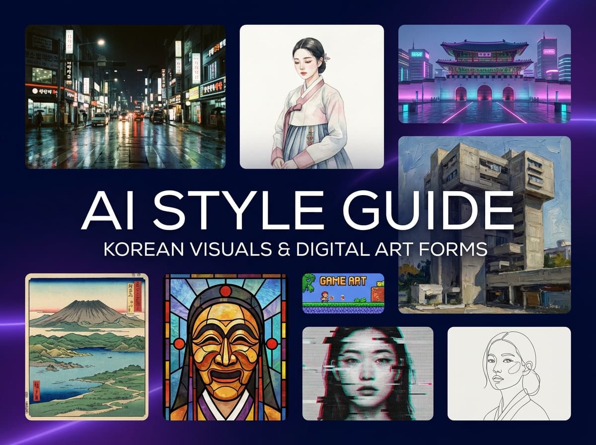 AI 이미지 생성 스타일 완전 가이드: 10개 카테고리
