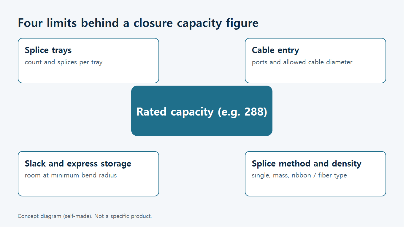 Adding Trays Does Not Turn a 144-Fiber Closure into a 288-Fiber Closure
