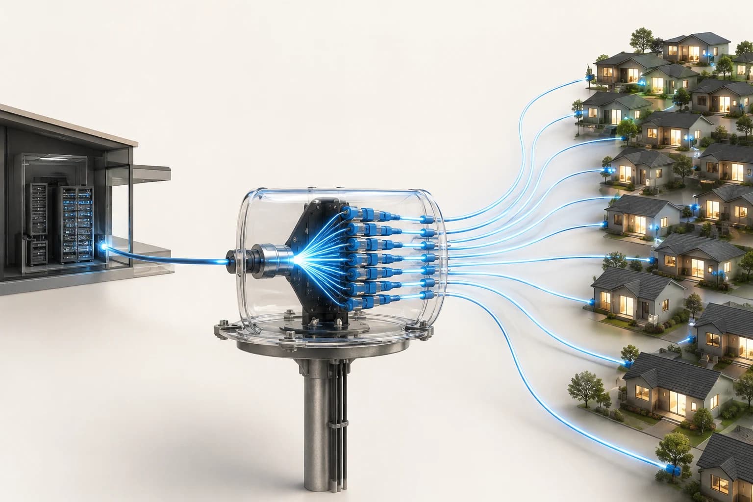 PON and Optical Splitters — How 32 Homes Share One Fiber