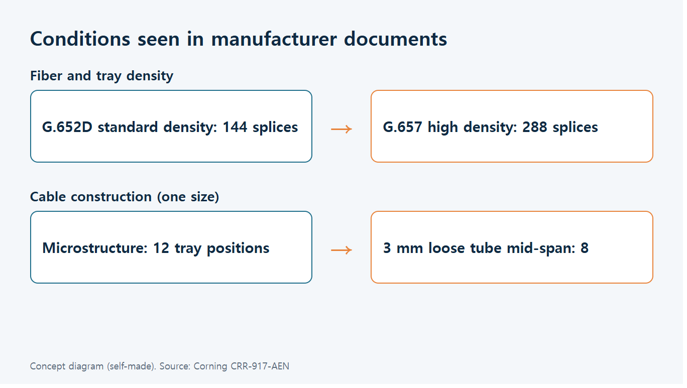 Concept diagram: capacity conditions in manufacturer documents